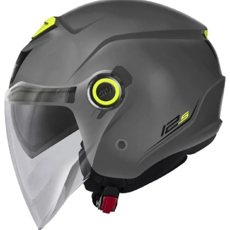 Casco Jet Givi 12.5 Solid Grigio Lucido