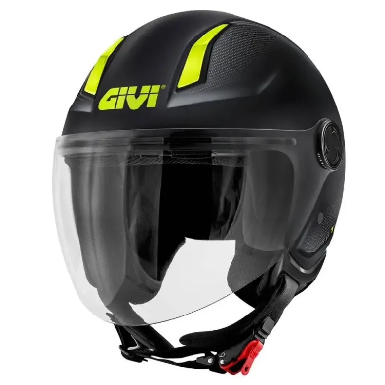 Casco Jet Givi 11.7 Solid Nero Giallo