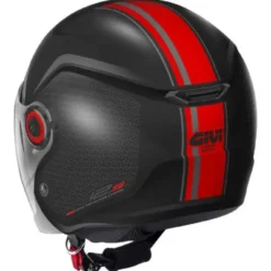 Casco Jet Givi 12.5 Touch Nero Opaco Rosso
