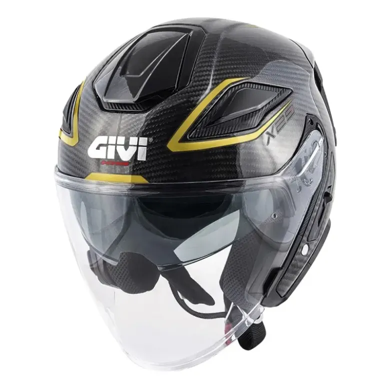 Casco Jet Givi X.29 Carbon Nero Oro Lucido