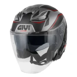 Casco Jet Givi X.31 Impact Titanio Opaco Nero Rosso