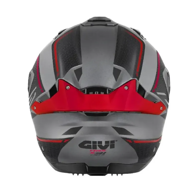 Casco Jet Givi X.31 Impact Titanio Opaco Nero Rosso