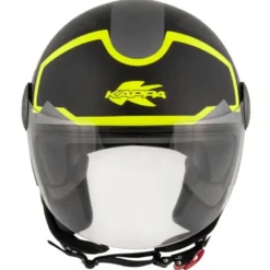 Casco Jet Kappa Shapes KV40 Nero Opaco Grigio Giallo