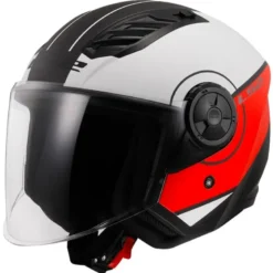 Casco Jet Ls2 OF616 Airflow 2 Cover Nero Opaco Rosso