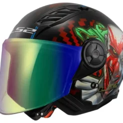 Casco Jet Ls2 OF616 Airflow 2 Happy Dreams Lucido con Visiera Aggiuntiva