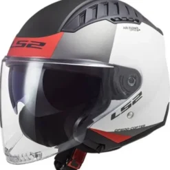 Casco Jet Ls2 OF600 Copter II Urbane Bianco Rosso Opaco