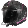 Casco Jet Ls2 OF603 Infinity II Lotus Rosa Opaco