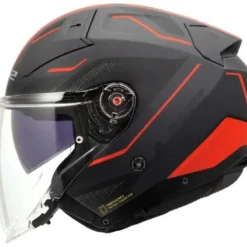 Casco Jet Ls2 OF603 Infinity II Veyron Nero Grigio Rosso Opaco
