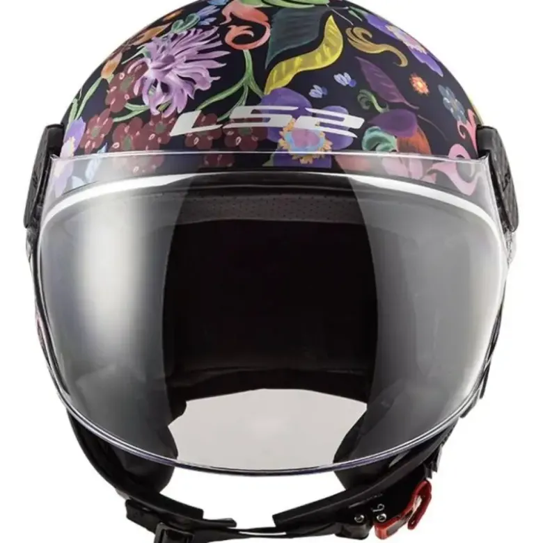Casco Jet Ls2 OF558 Sphere Lux II Bloom Blu Rosa Opaco
