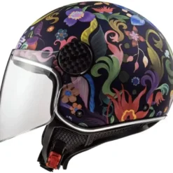 Casco Jet Ls2 OF558 Sphere Lux II Bloom Blu Rosa Opaco