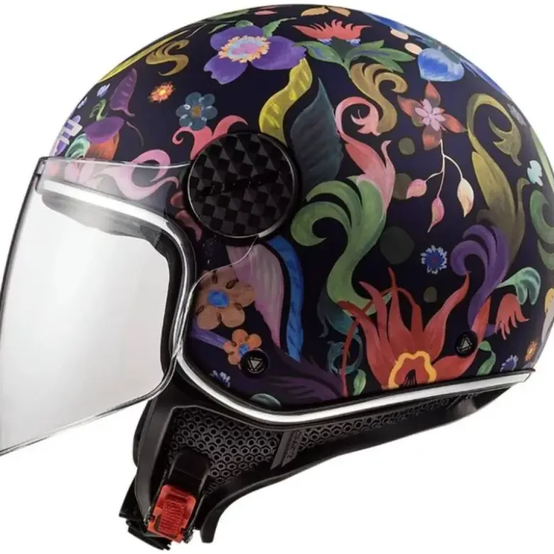 Casco Jet Ls2 OF558 Sphere Lux II Bloom Blu Rosa Opaco
