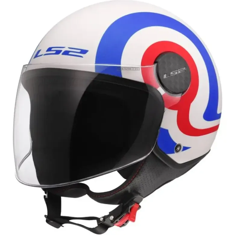 Casco Jet Ls2 OF558 Sphere Lux II Urby Bianco Blu Rosso Opaco