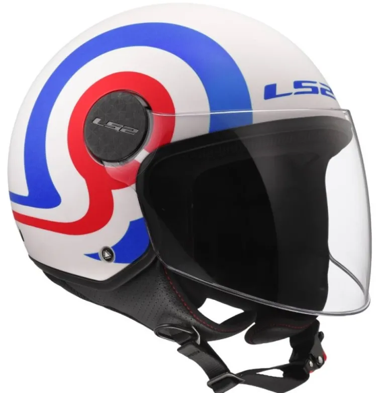 Casco Jet Ls2 OF558 Sphere Lux II Urby Bianco Blu Rosso Opaco