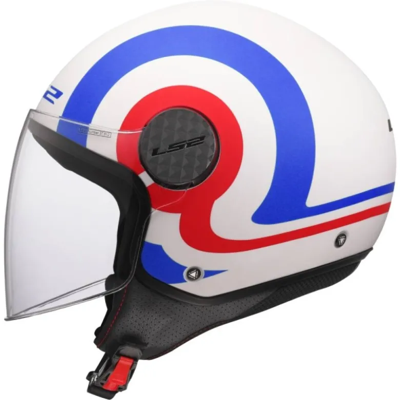 Casco Jet Ls2 OF558 Sphere Lux II Urby Bianco Blu Rosso Opaco