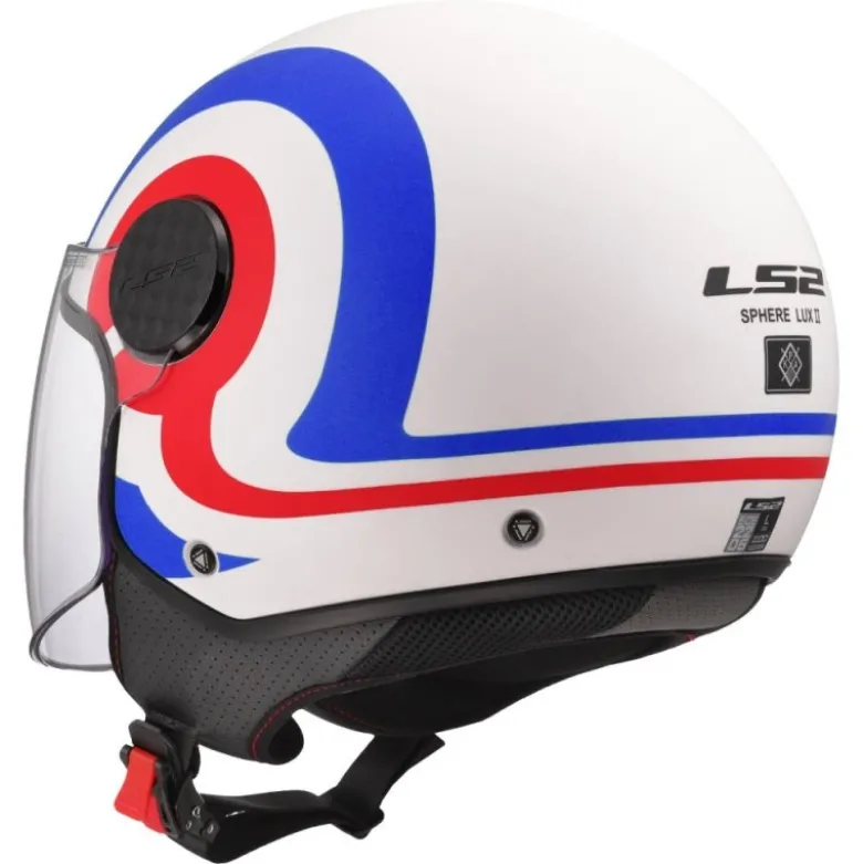 Casco Jet Ls2 OF558 Sphere Lux II Urby Bianco Blu Rosso Opaco
