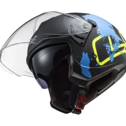 Casco Jet Ls2 OF573 Twister II Xover Opaco Nero Blu