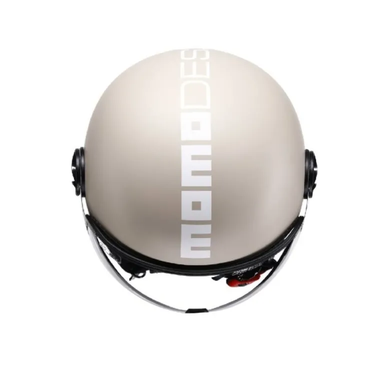 Casco Jet Momo Design Fgtr Classic Bianco Pastello Maltato Opaco