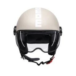Casco Jet Momo Design Fgtr Classic Bianco Pastello Maltato Opaco