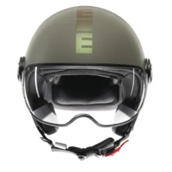 Casco Jet Momo Design Fgtr Classic Candy Flip Opaco Verde Bronzo