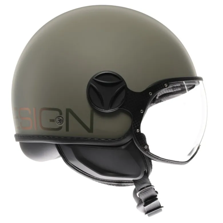Casco Jet Momo Design Fgtr Classic Candy Flip Opaco Verde Bronzo