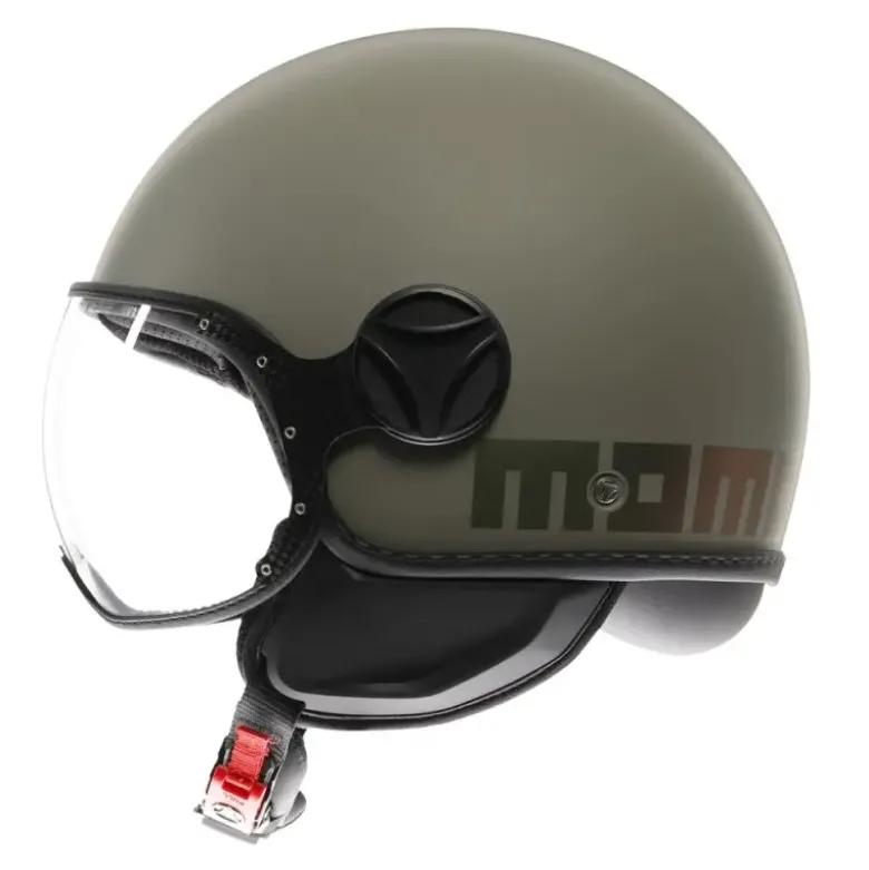 Casco Jet Momo Design Fgtr Classic Candy Flip Opaco Verde Bronzo