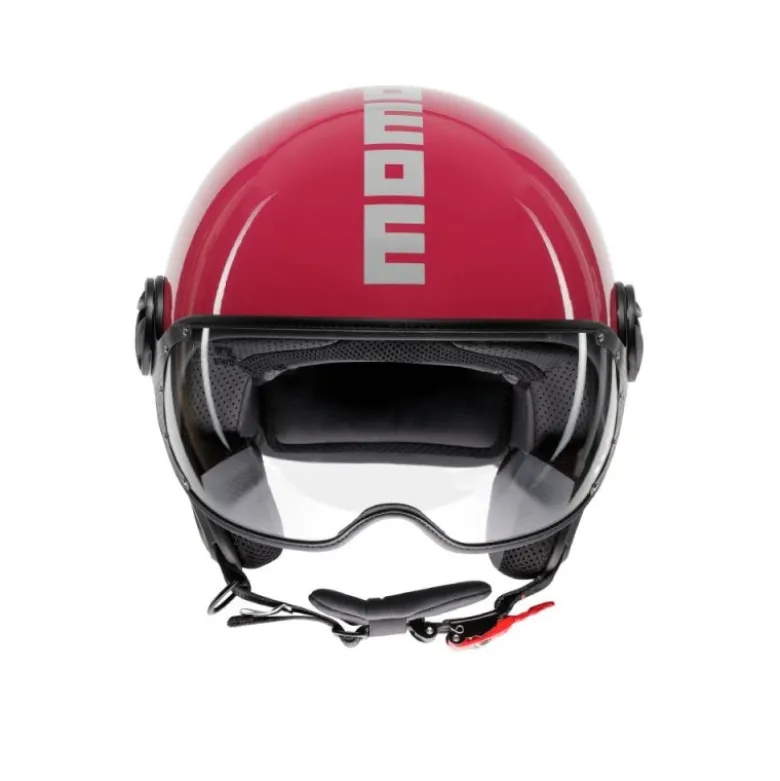 Casco Jet Momo Design Fgtr Classic Candy Fucsia Bianco