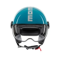 Casco Jet Momo Design Fgtr Classic Candy Lake Blu Bianco