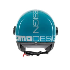 Casco Jet Momo Design Fgtr Classic Candy Lake Blu Bianco