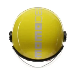 Casco Jet Momo Design Fgtr Classic Candy Lucido Giallo Bianco