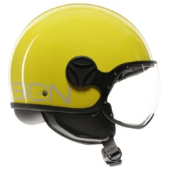 Casco Jet Momo Design Fgtr Classic Candy Lucido Giallo Bianco