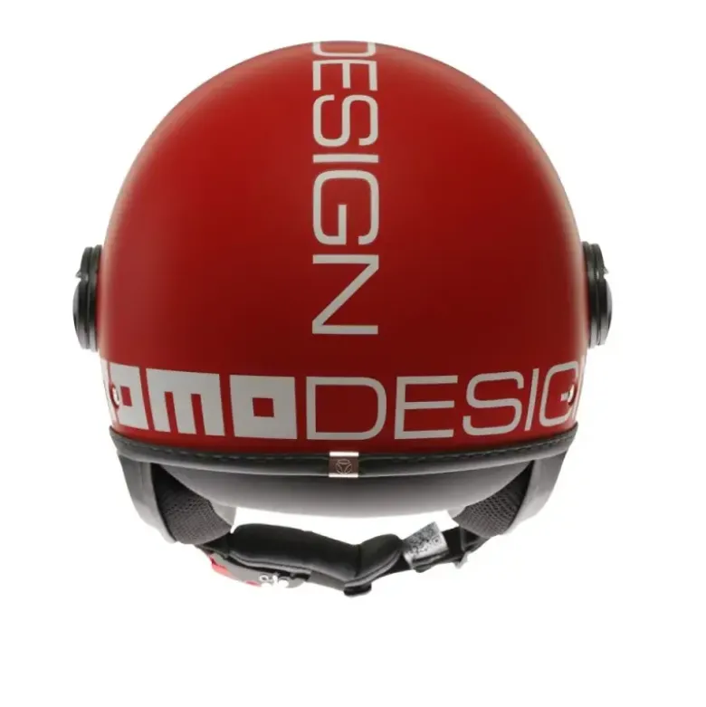 Casco Jet Momo Design Fgtr Classic Candy Opaco Rosso Bianco