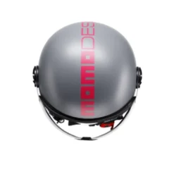Casco Jet Momo Design Fgtr Classic Grigio Fucsia Fluo Opaco