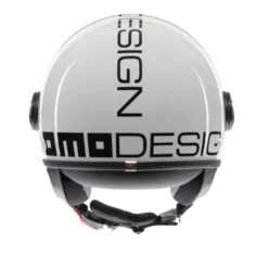 Casco Jet Momo Design Fgtr Classic Mono Lucido Bianco Nero