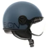 Casco Jet Momo Design Fgtr Classic Mono Opaco Dusty Blu