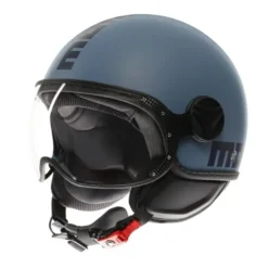 Casco Jet Momo Design Fgtr Classic Mono Opaco Dusty Blu