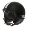Casco Jet Momo Design Fgtr Classic Mono Opaco Nero Bianco