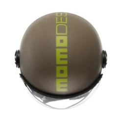 Casco Jet Momo Design Fgtr Classic Mono Opaco Sabbia Giallo Lime