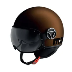 Casco Jet Momo Design Fgtr Evo E2206 Mono Espresso Nero Opaco
