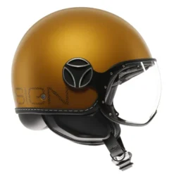 Casco Jet Momo Design Fgtr Evo Hip Opaco Ocra Grigio