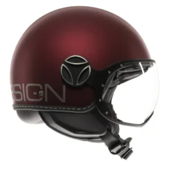Casco Jet Momo Design Fgtr Evo Mono Opaco Amarena Argento
