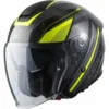 Casco Jet MPH Line C Grafica Nero Carbonio Giallo Argento