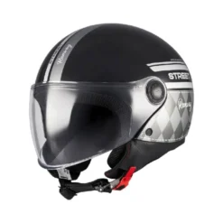 Casco Jet Mt Helmets Of501 B Street S B2 Runway Nero Grigio Lucido