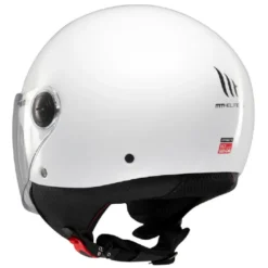 Casco Jet Mt Helmets  Of501 B Street S Solid A0 Lucido Bianco