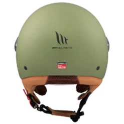 Casco Jet Mt Helmets  Of501 B Street S Solid A6 Opaco Verde