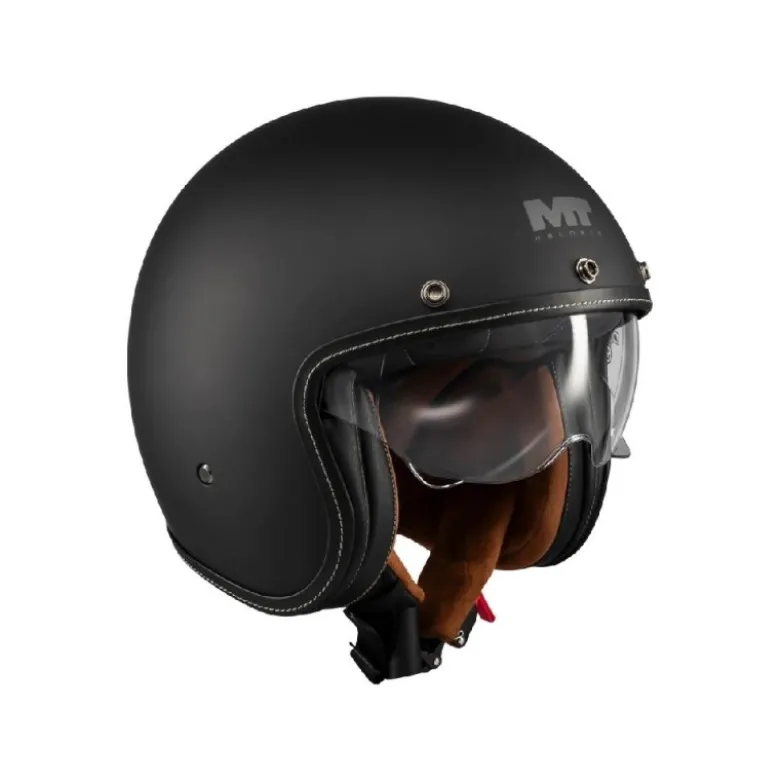Casco Jet Mt Helmets Of507Sv B Lemans 2 A1 Sv S Pure Nero Opaco