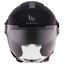 Casco Jet Mt Helmets Of502Sv B Viale Sv S A1 Solid Opaco Nero Opaco