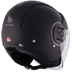 Casco Jet Mt Helmets Of502Sv B Viale Sv S A1 Solid Opaco Nero Opaco