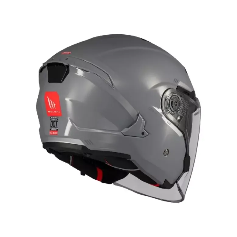 Casco Jet Mt Helmets Of515Sv Cosmo A2 Sv Solid Lucido Grigio