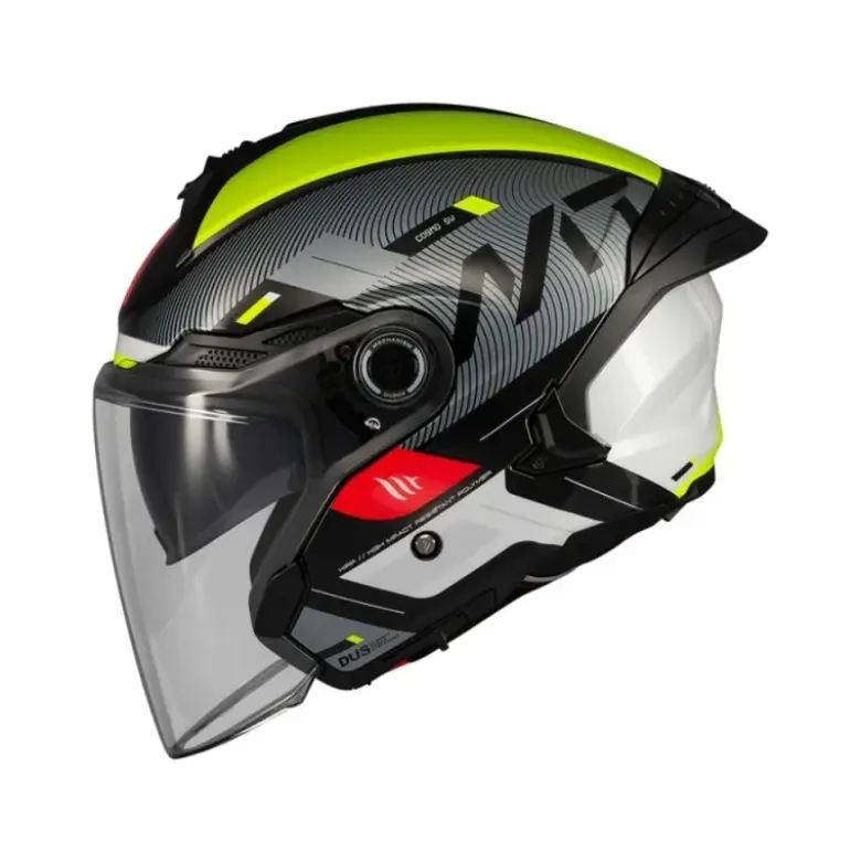 Casco Jet Mt Helmets Of515Sv Cosmo B3 Sv Silence Lucido