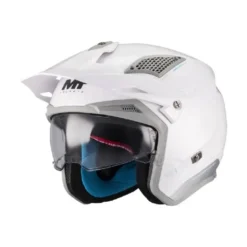 Casco Jet Mt Helmets Tr902Svb District Sv S A2 Soul Bianco Lucido